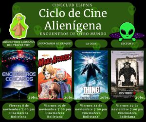 Cineclub Elipsis: Ciclo de cine alienígena. ¡Marcianos al Ataque!